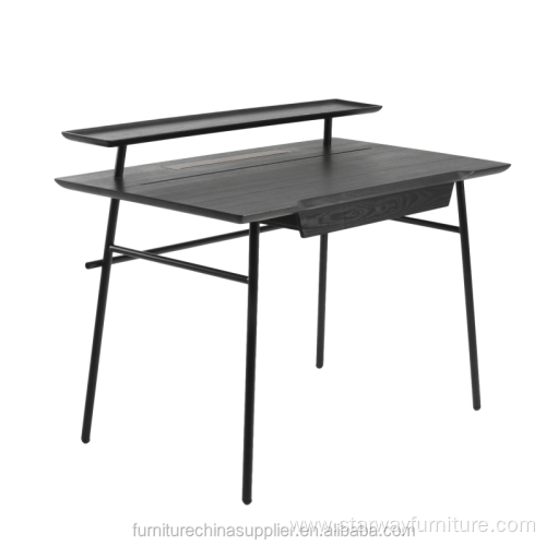 Office Study Desk Metal Wood Laptop Computer Table